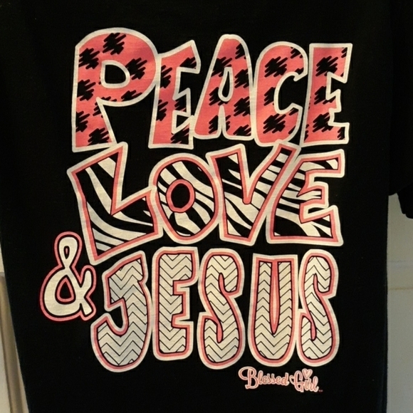 Blessed Girl Peace Love & Jesus medium - Picture 3 of 4